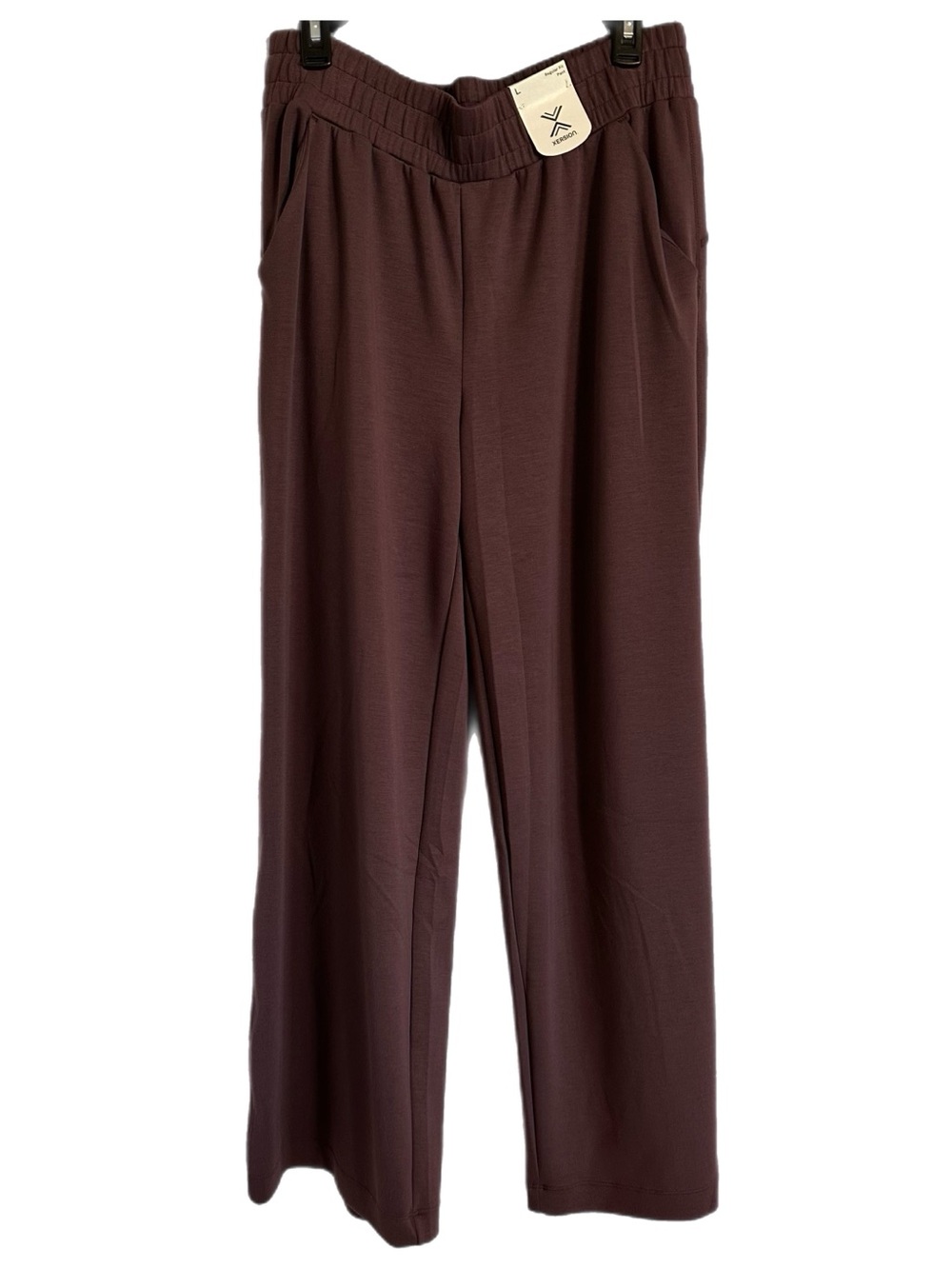Xersion Wide-Leg Pull-On Pants in Deep Purple